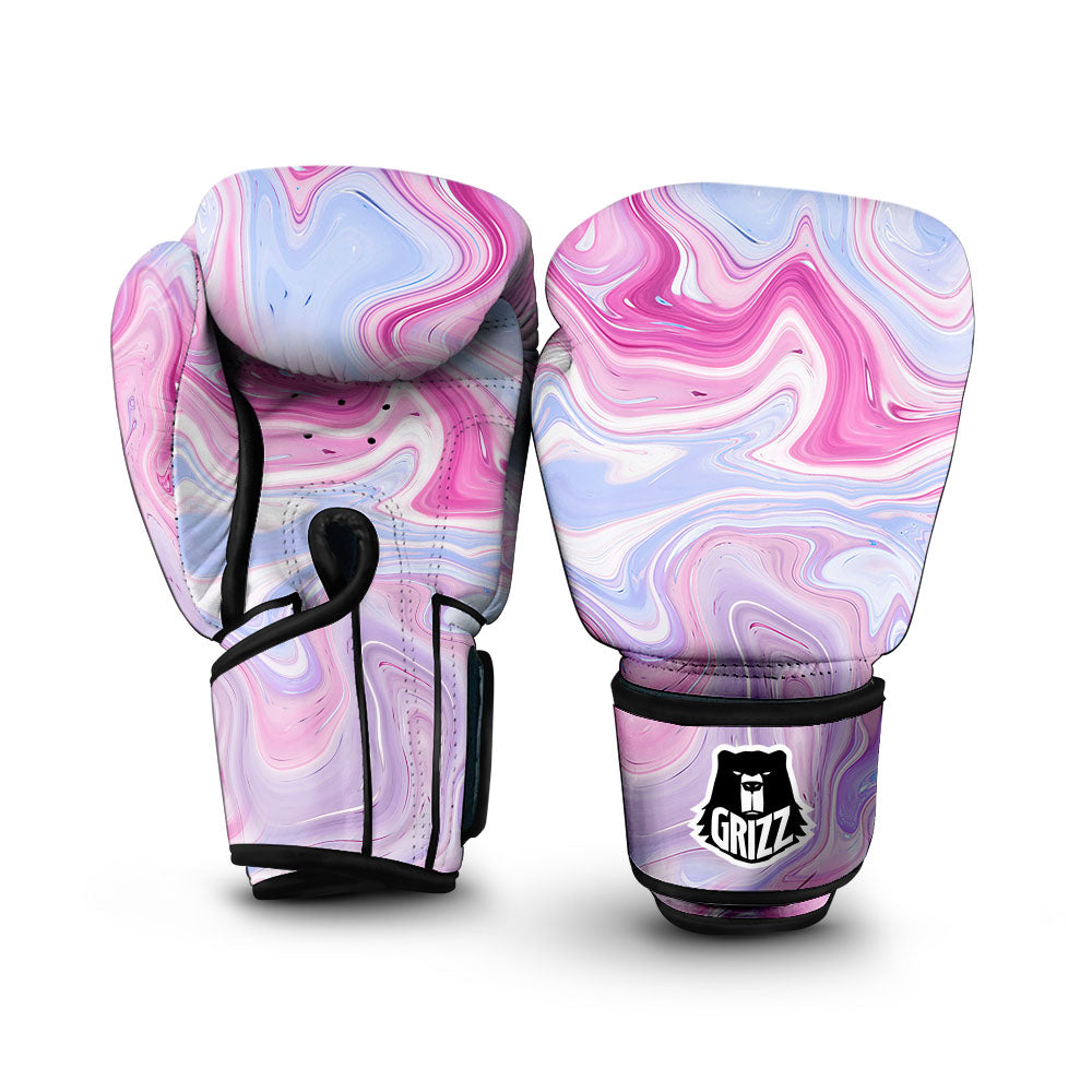 Liquid And Fluid Marble Pink Print Boxing Gloves-grizzshop
