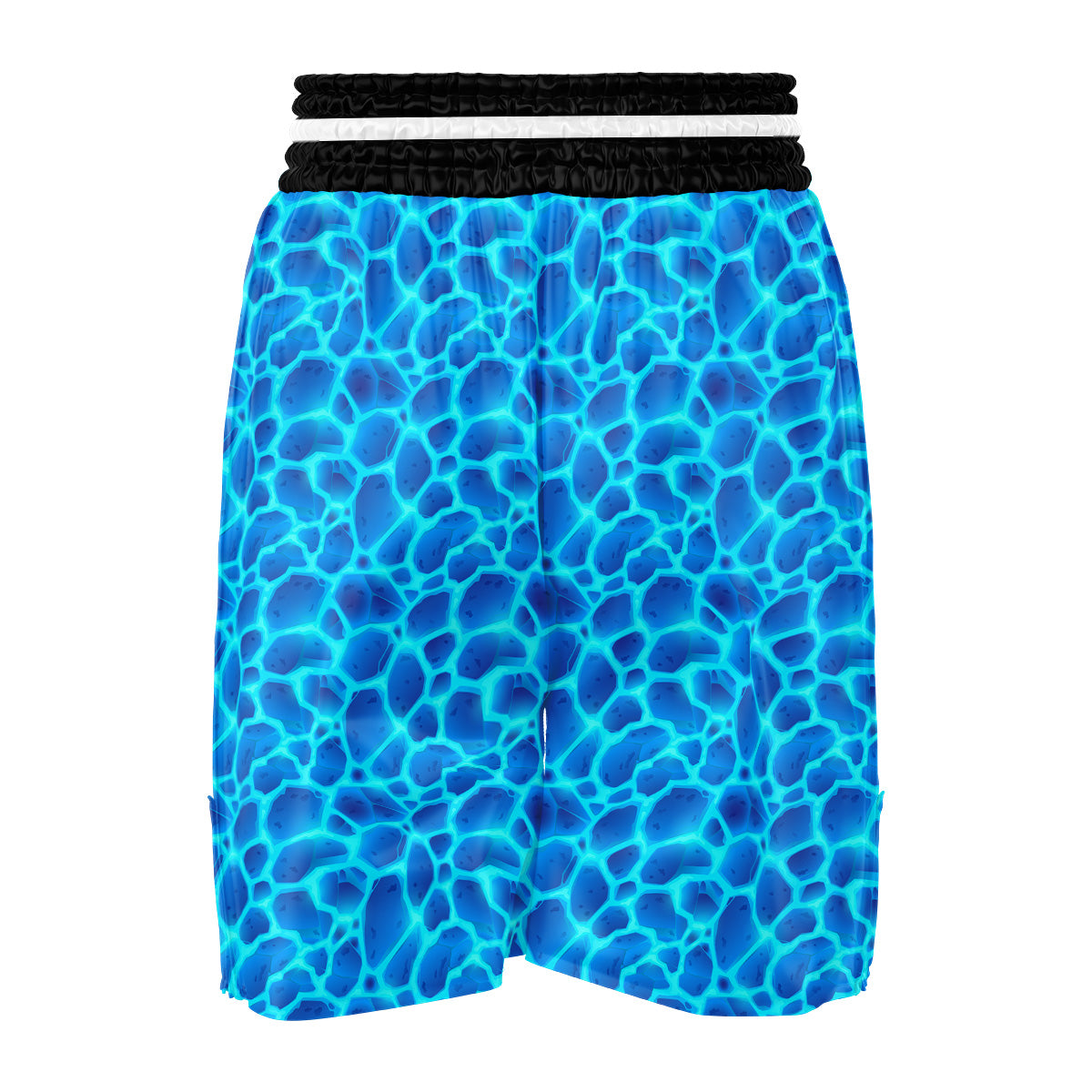 Liquid Lava Ice Blue Print Pattern Boxing Shorts-grizzshop