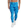 Liquid Lava Ice Blue Print Pattern Men's Leggings-grizzshop