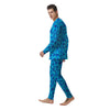 Liquid Lava Ice Blue Print Pattern Men's Pajamas-grizzshop