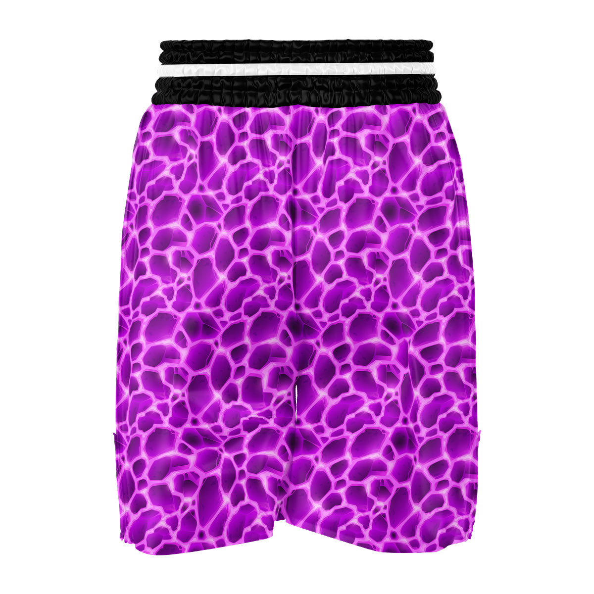 Liquid Lava Purple Print Pattern Boxing Shorts-grizzshop