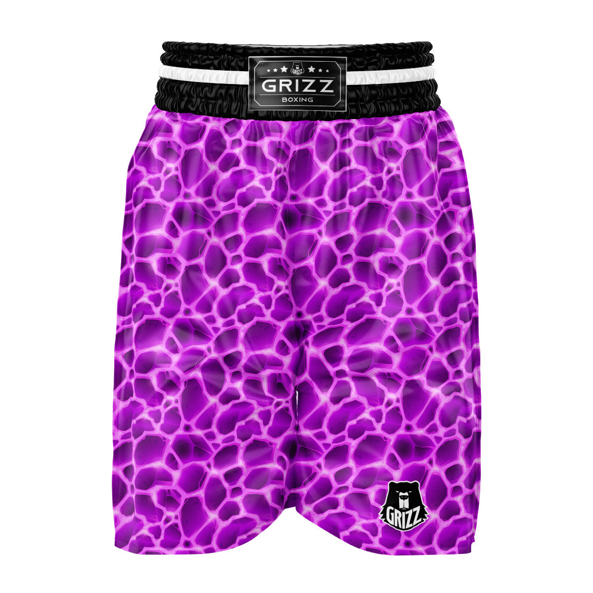 Liquid Lava Purple Print Pattern Boxing Shorts-grizzshop
