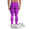 Liquid Lava Purple Print Pattern Men's Leggings-grizzshop