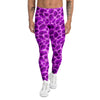 Liquid Lava Purple Print Pattern Men's Leggings-grizzshop