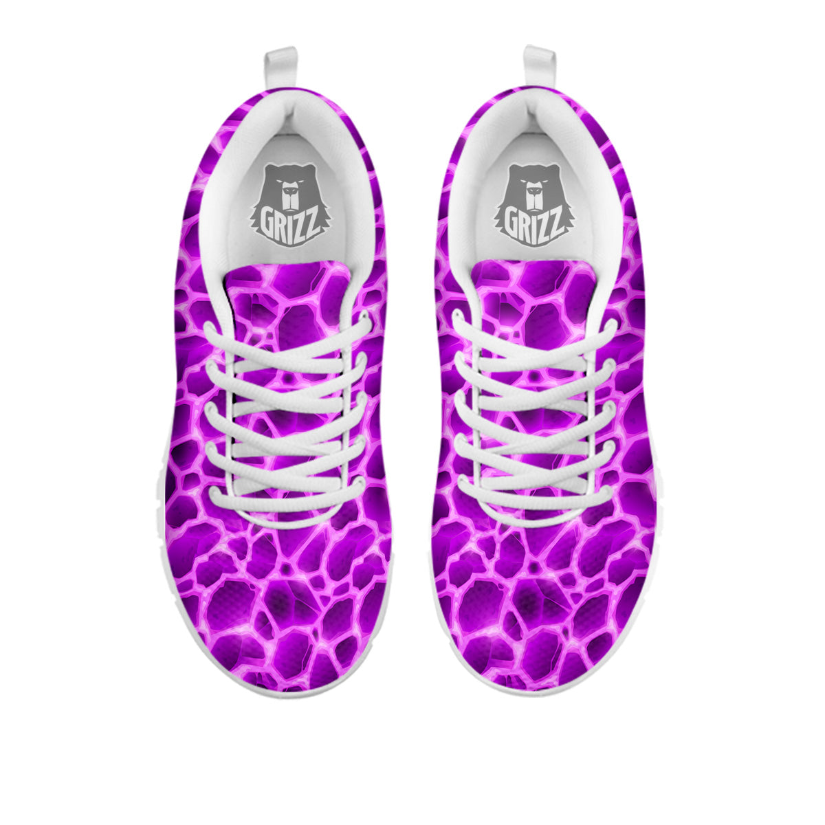 Liquid Lava Purple Print Pattern White Sneaker-grizzshop