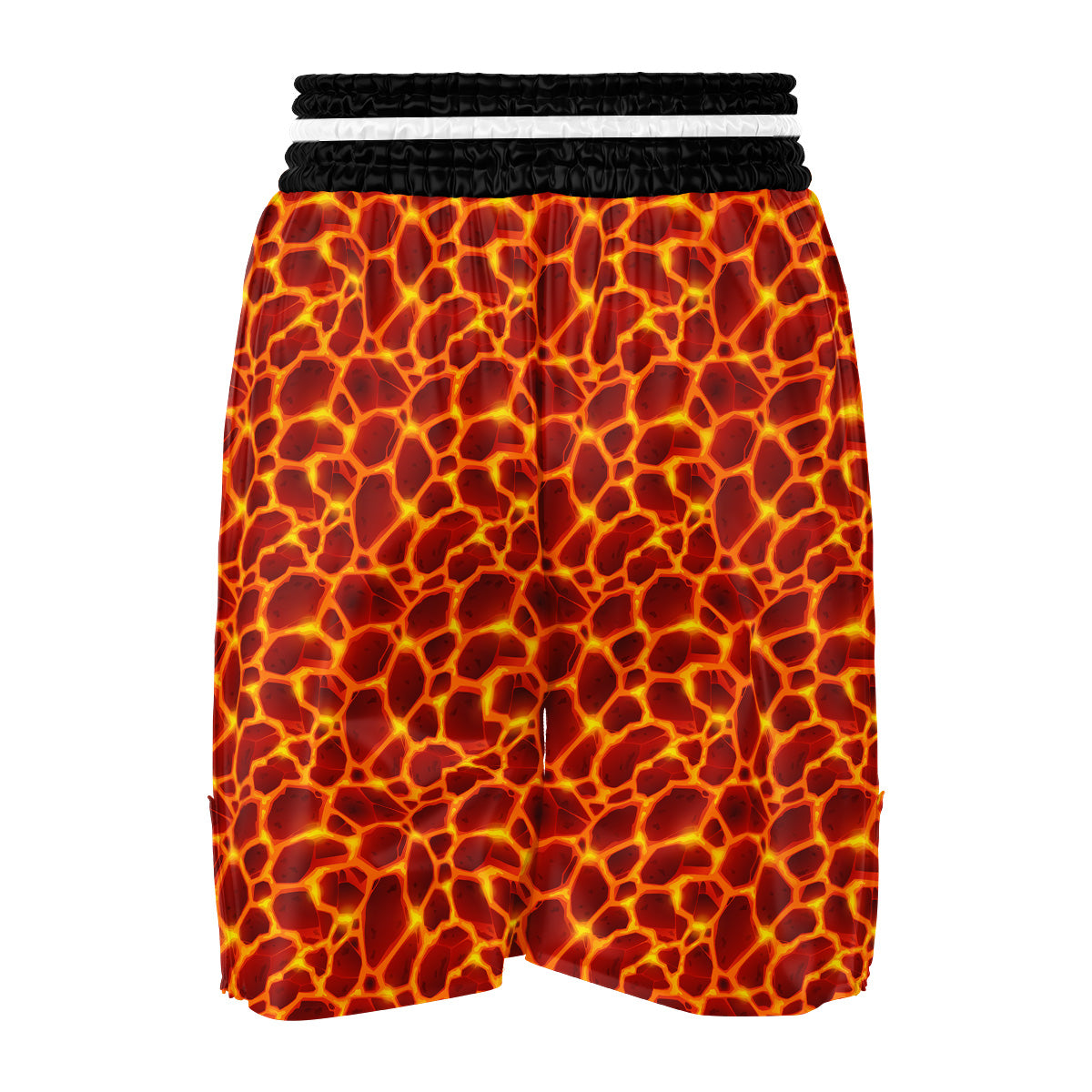 Liquid Lava Red Print Pattern Boxing Shorts-grizzshop