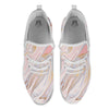 Liquid Marble Pink Print White Athletic Shoes-grizzshop