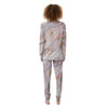 Liquid Marble Pink Print Women's Pajamas-grizzshop