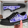 Liquid Psychedelic Print Pattern Black Low Top Shoes-grizzshop