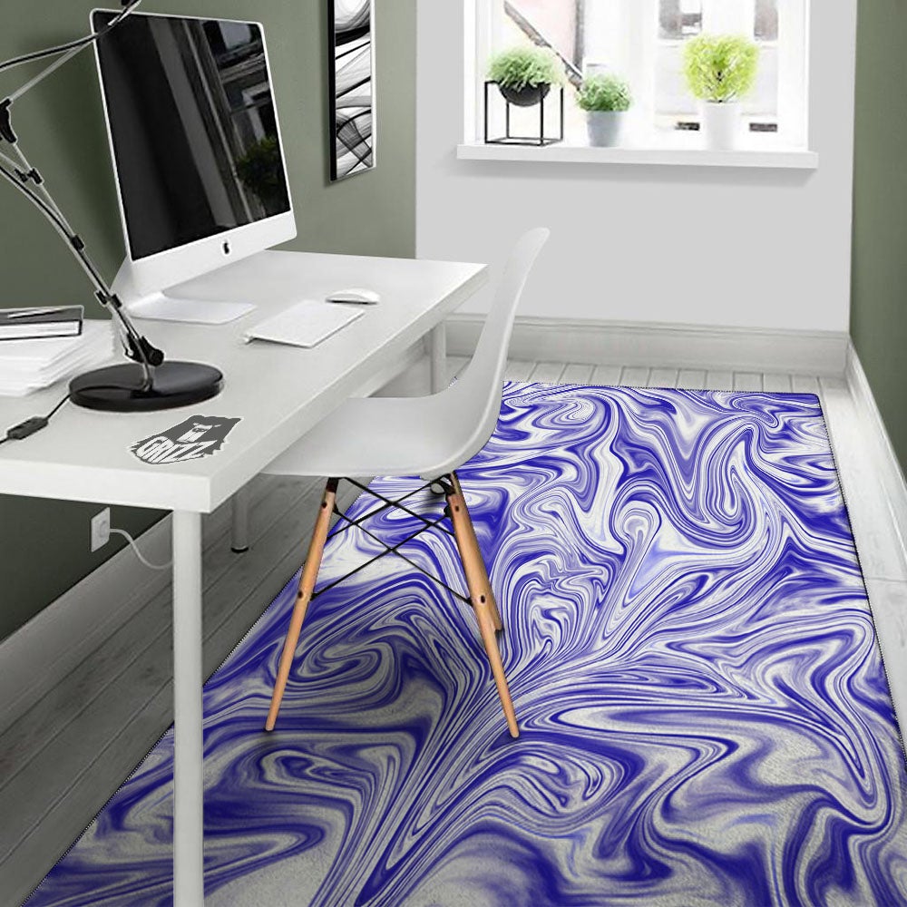 Liquid Psychedelic Print Pattern Floor Mat-grizzshop