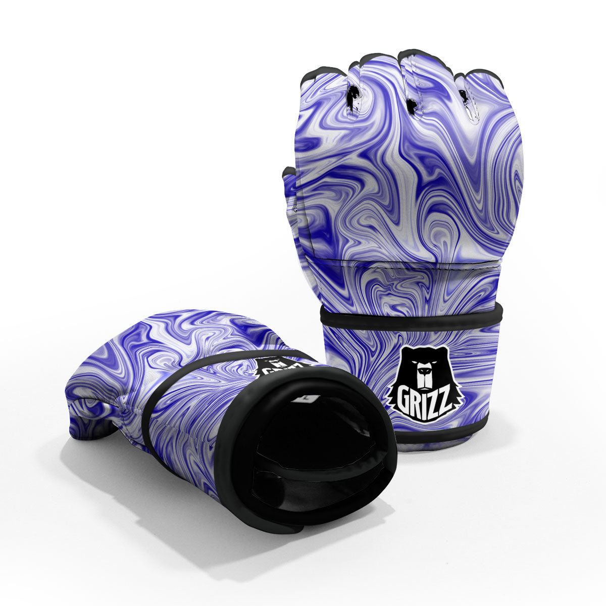 Liquid Psychedelic Print Pattern MMA Gloves-grizzshop