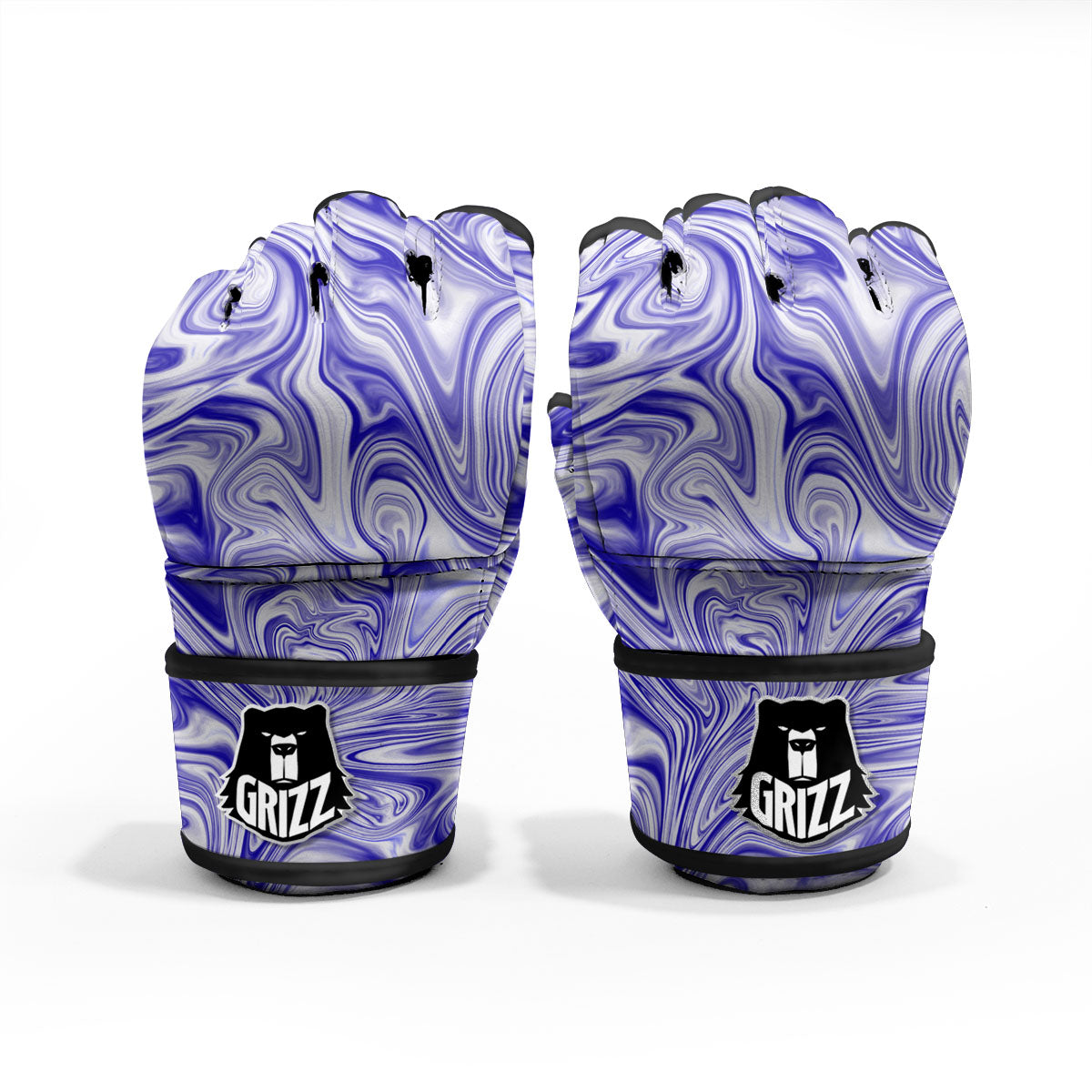 Liquid Psychedelic Print Pattern MMA Gloves-grizzshop