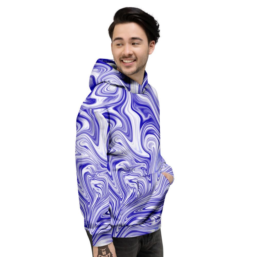 Liquid Psychedelic Print Pattern Men's Hoodie-grizzshop