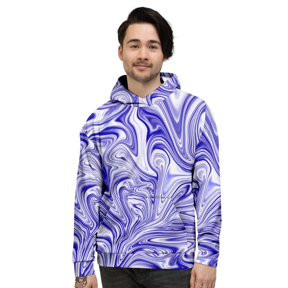 Liquid Psychedelic Print Pattern Men's Hoodie-grizzshop