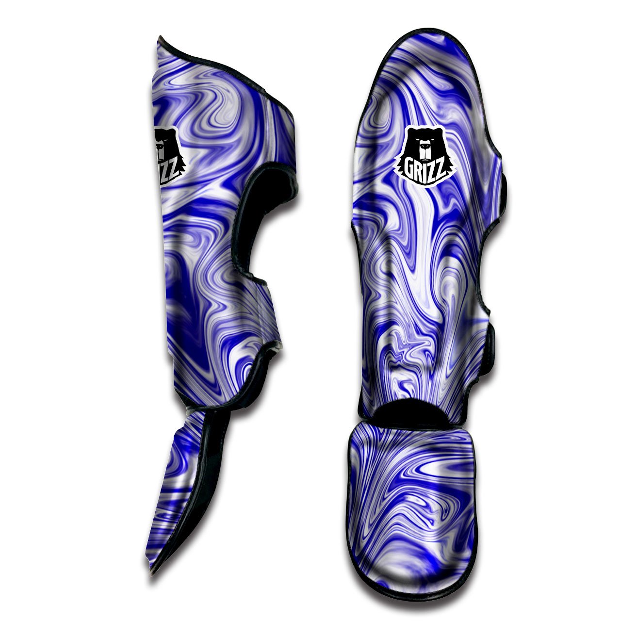 Liquid Psychedelic Print Pattern Muay Thai Shin Guards-grizzshop