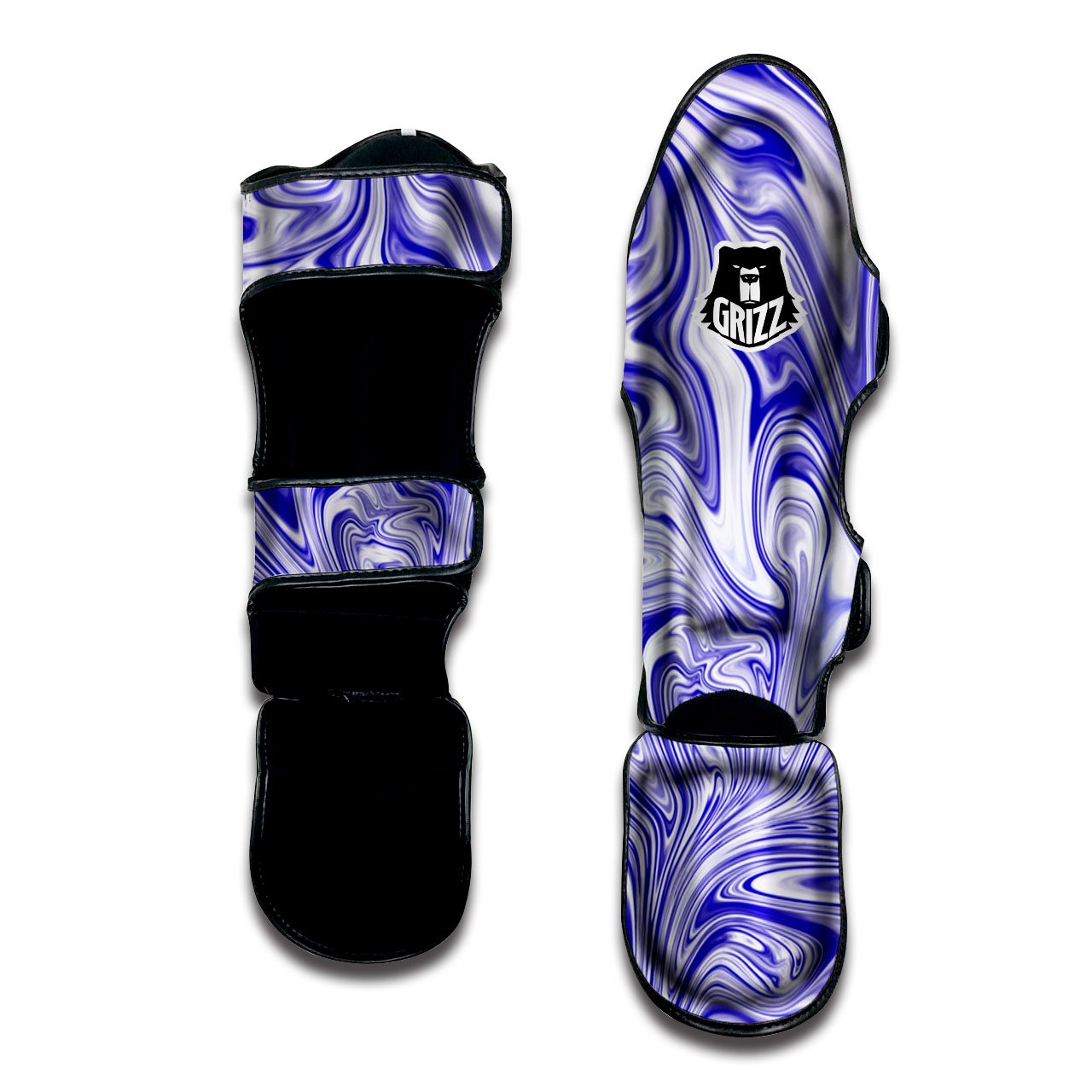 Liquid Psychedelic Print Pattern Muay Thai Shin Guards-grizzshop