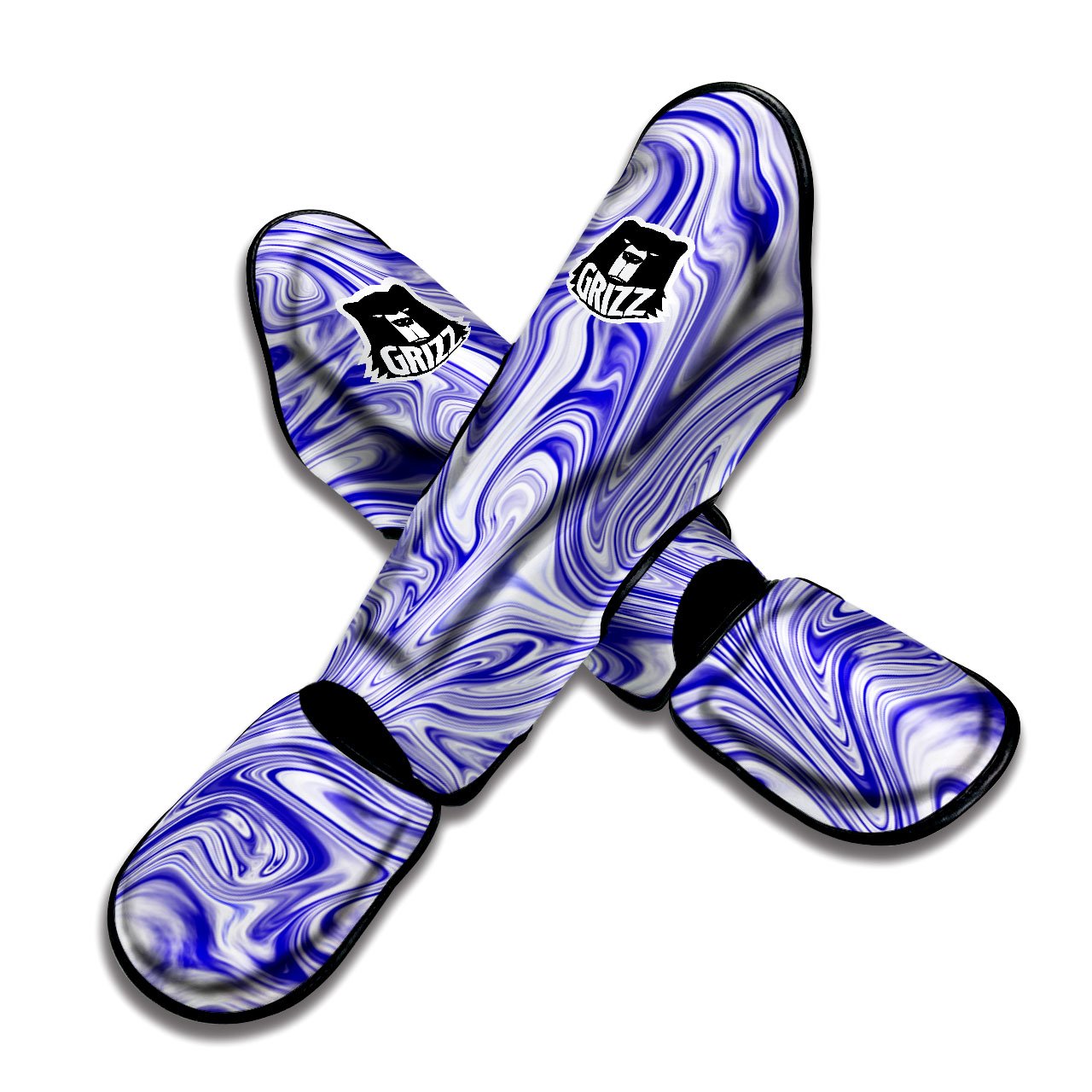 Liquid Psychedelic Print Pattern Muay Thai Shin Guards-grizzshop