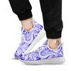 Liquid Psychedelic Print Pattern White Athletic Shoes-grizzshop