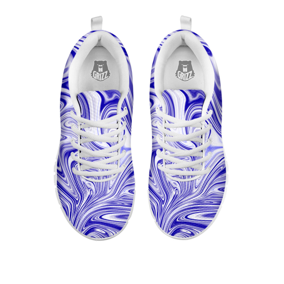Liquid Psychedelic Print Pattern White Sneaker-grizzshop