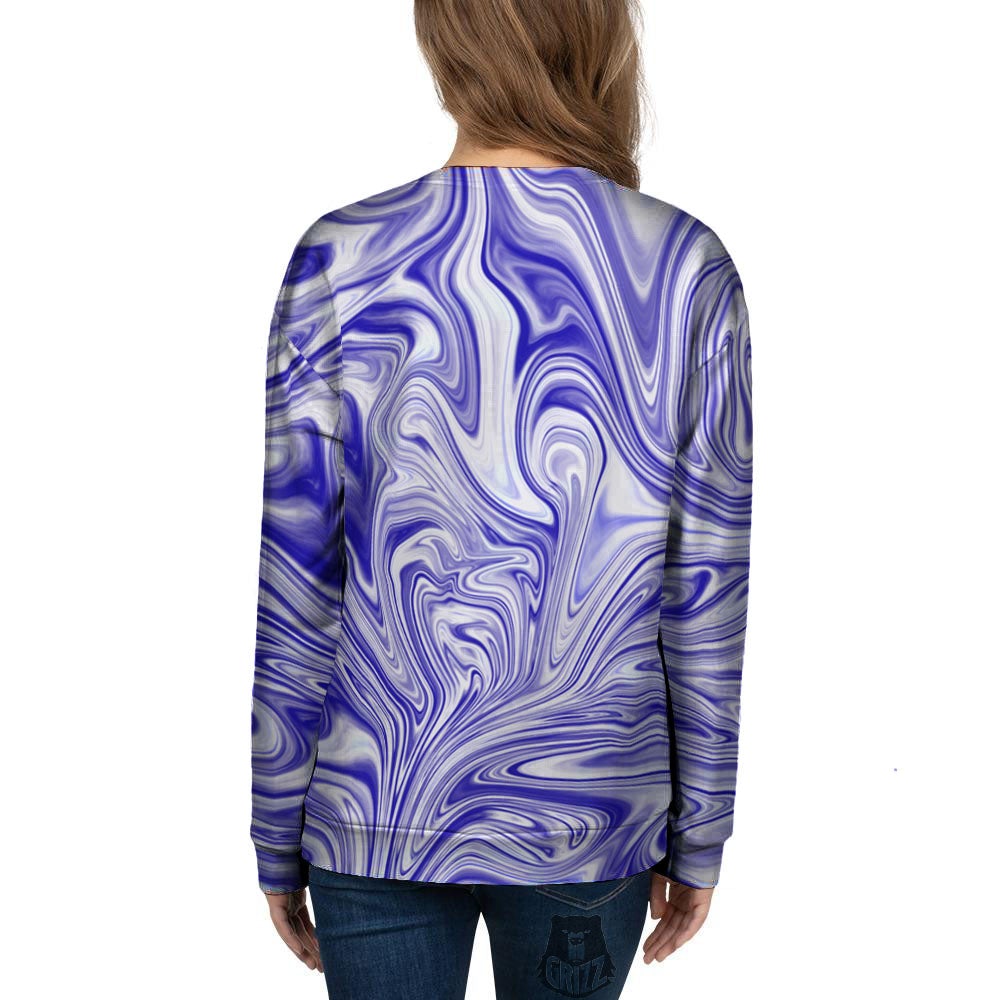 Liquid Psychedelic Print Pattern Women's Sweatshirt-grizzshop