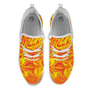 Load image into Gallery viewer, Liquid Psychedelic Trippy Orange Print White Athletic Shoes-grizzshop