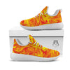 Load image into Gallery viewer, Liquid Psychedelic Trippy Orange Print White Athletic Shoes-grizzshop