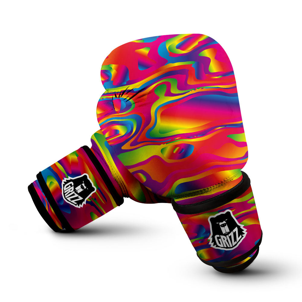 Liquid Trippy Abstract Colorful Print Boxing Gloves-grizzshop