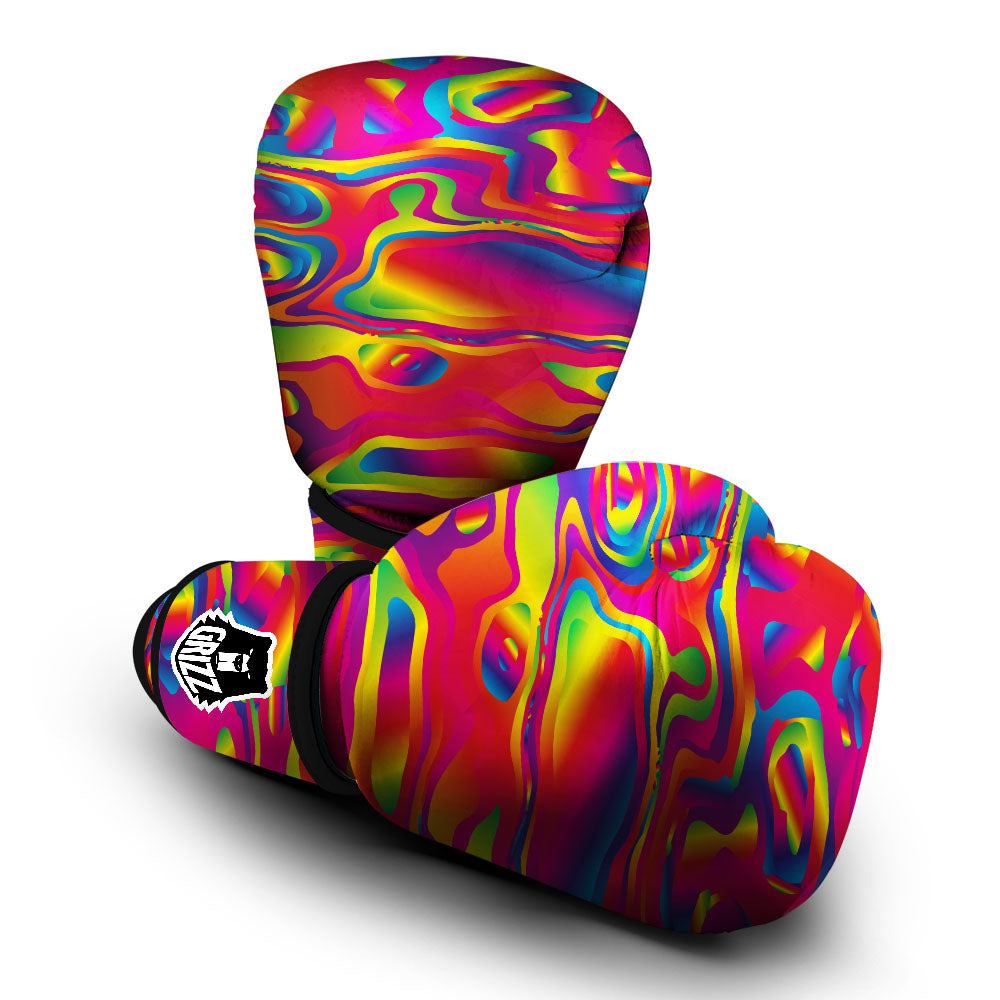 Liquid Trippy Abstract Colorful Print Boxing Gloves-grizzshop