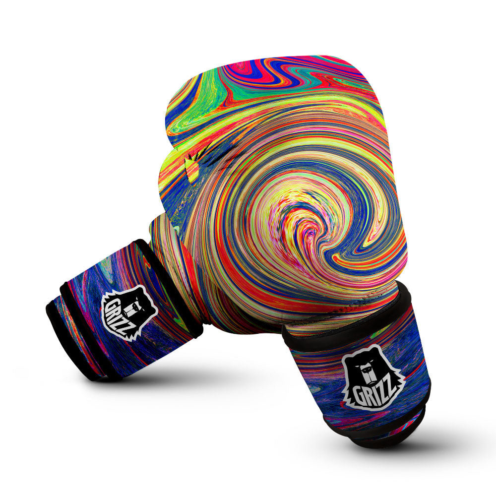 Liquid Trippy Abstract Psychedelic Print Boxing Gloves-grizzshop