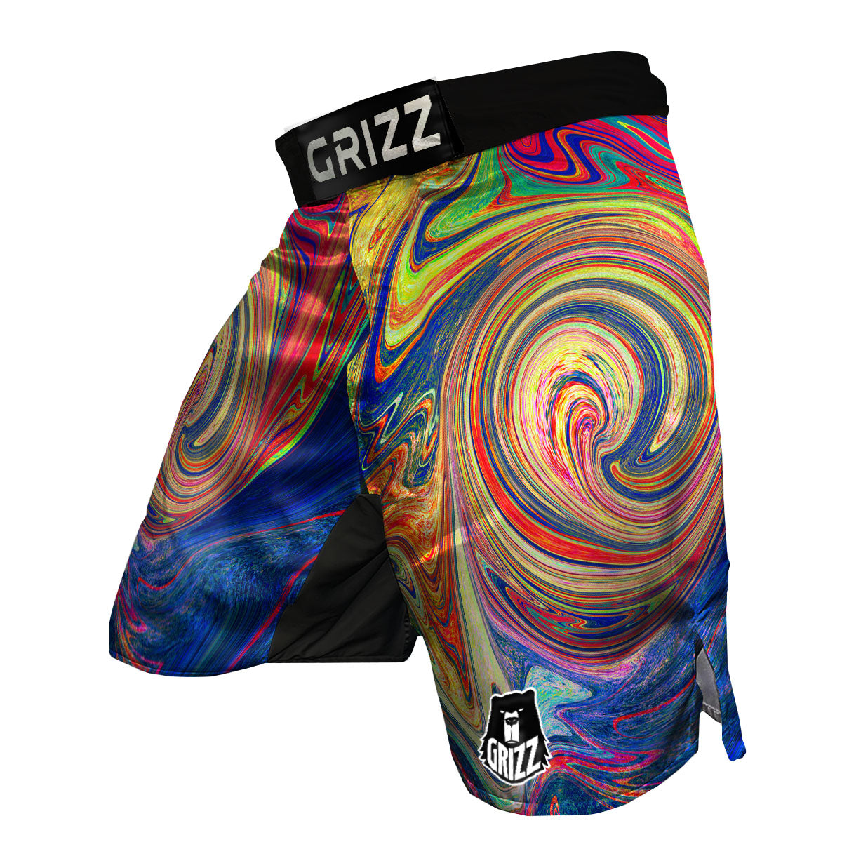 Liquid Trippy Abstract Psychedelic Print MMA Shorts-grizzshop