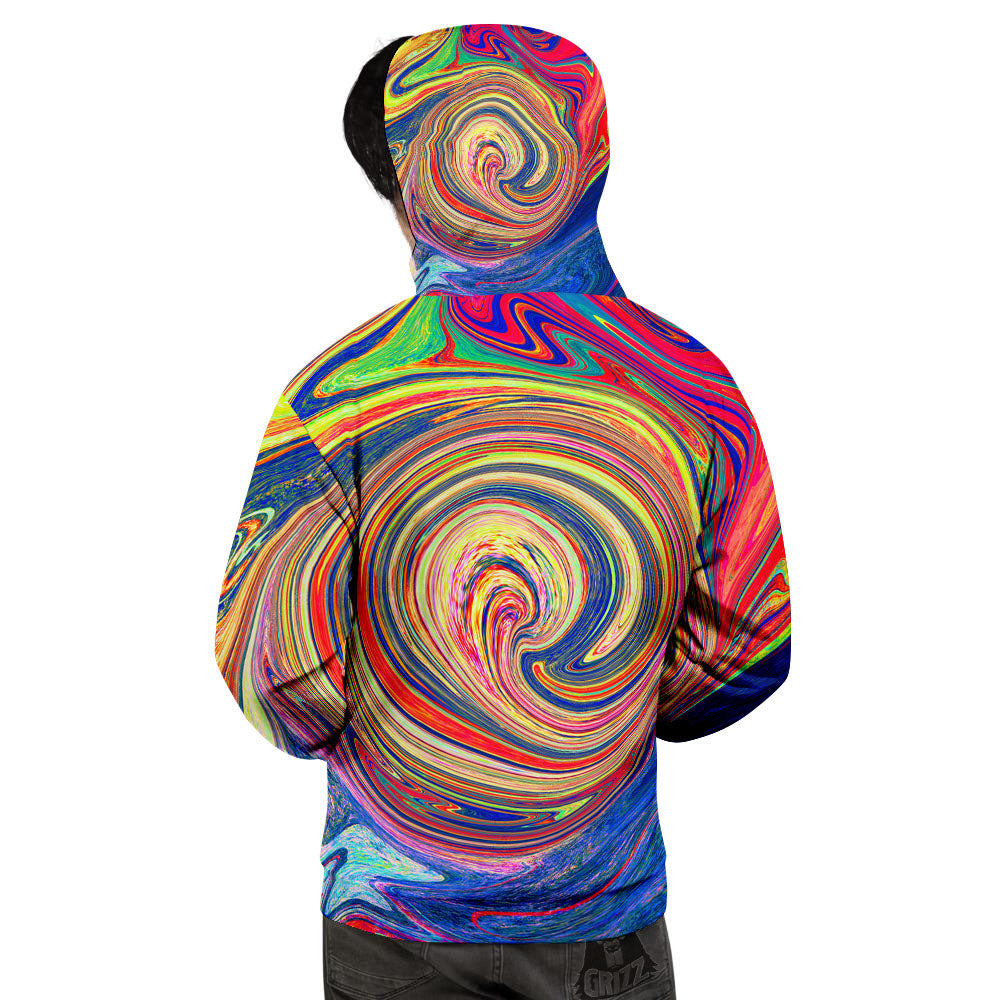 Liquid Trippy Abstract Psychedelic Print Men's Hoodie-grizzshop