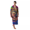 Liquid Trippy Abstract Psychedelic Print Men's Robe-grizzshop