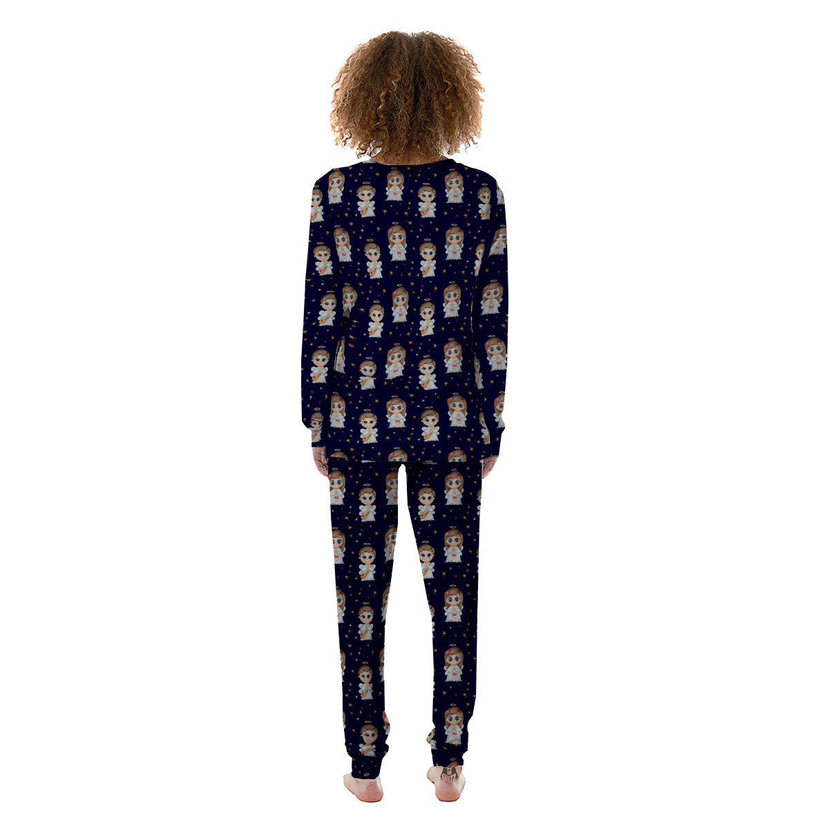 Little Angel Print Pattern Women's Pajamas-grizzshop