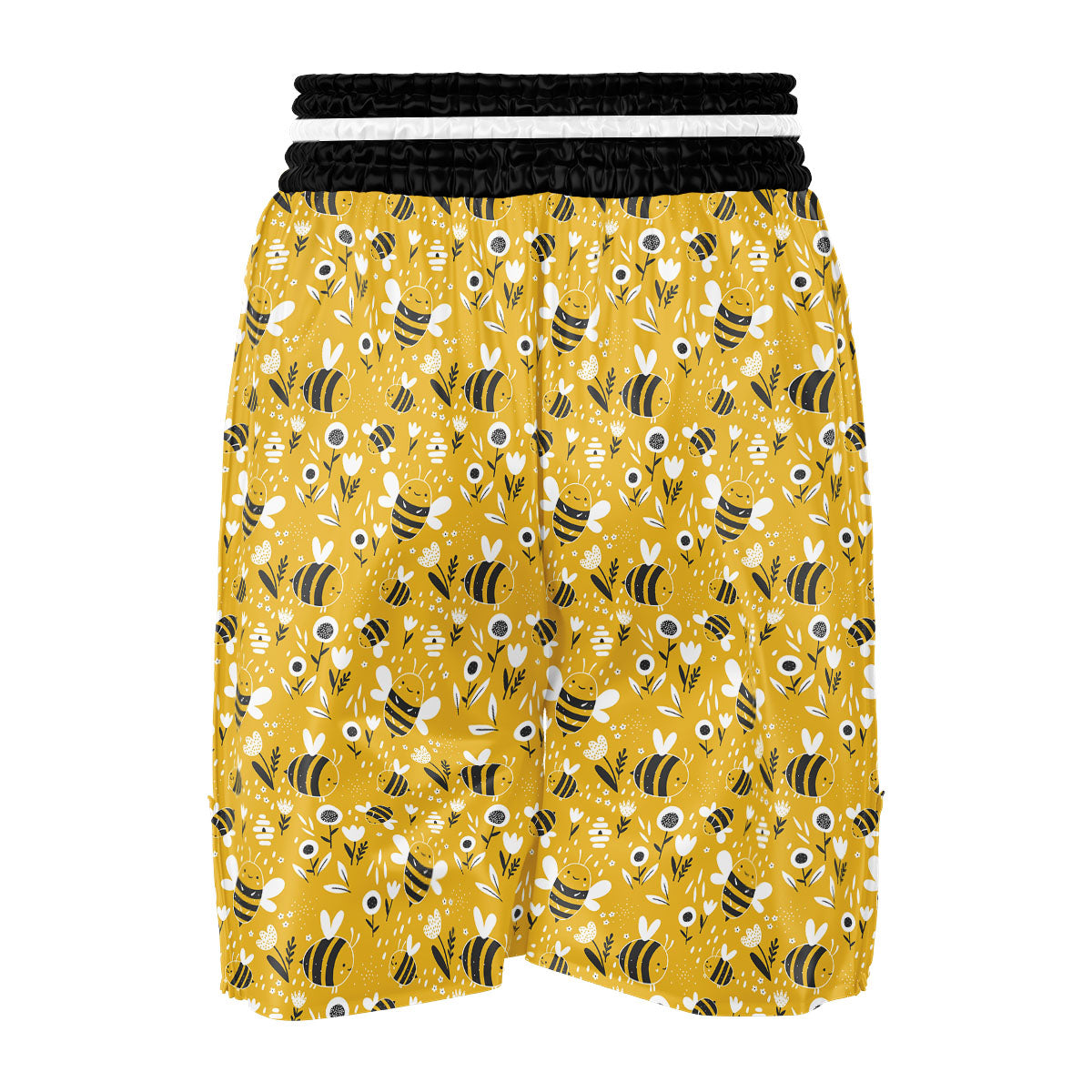 Little Bee Print Pattern Boxing Shorts-grizzshop