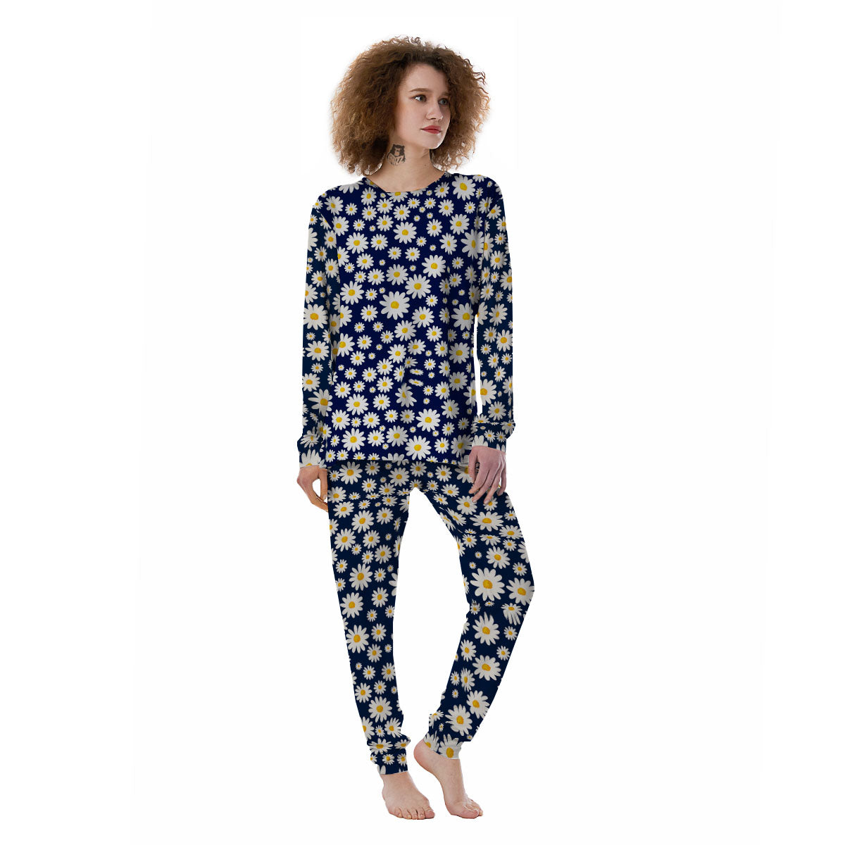 Little Daisy Daisy Print Women's Pajamas-grizzshop