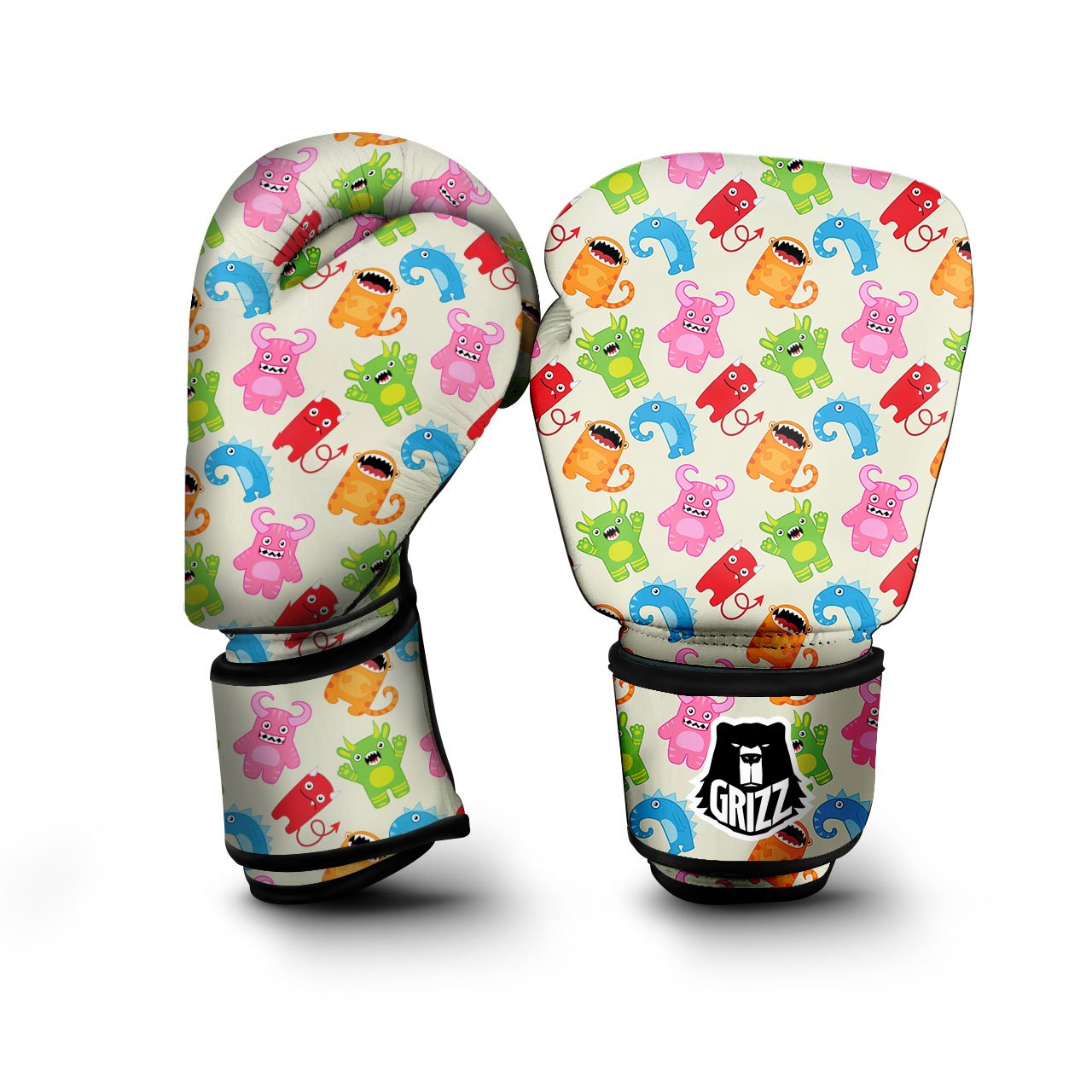 Little Monster Print Pattern Boxing Gloves-grizzshop