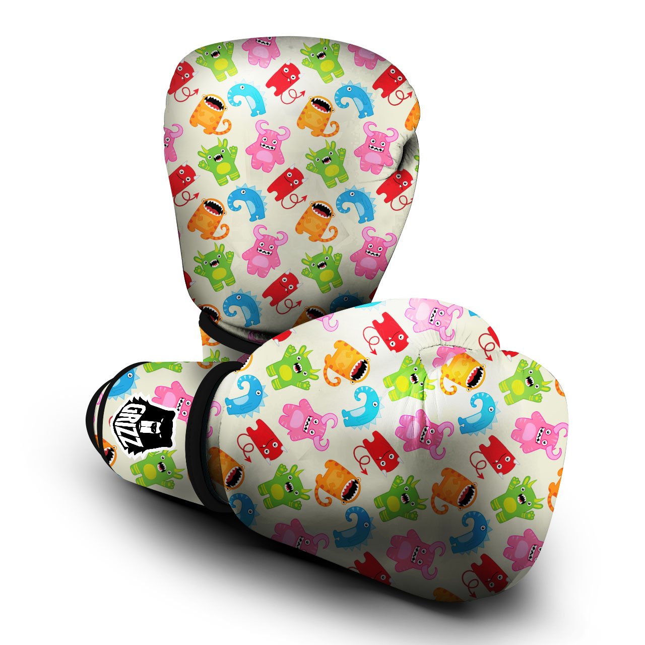 Little Monster Print Pattern Boxing Gloves-grizzshop