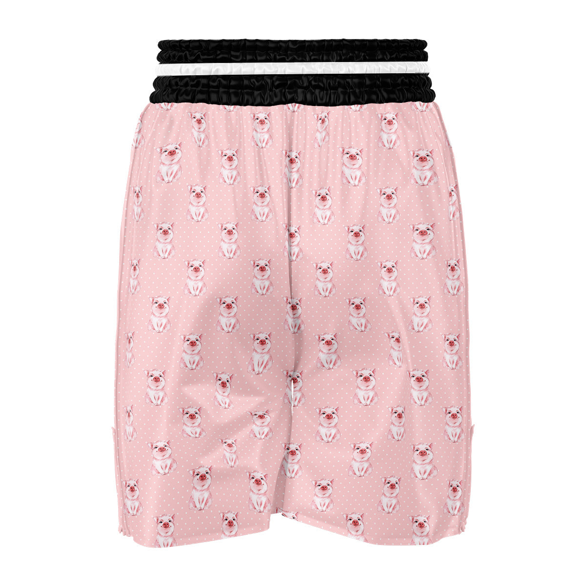 Little Pig And White Dots Print Pattern Boxing Shorts-grizzshop