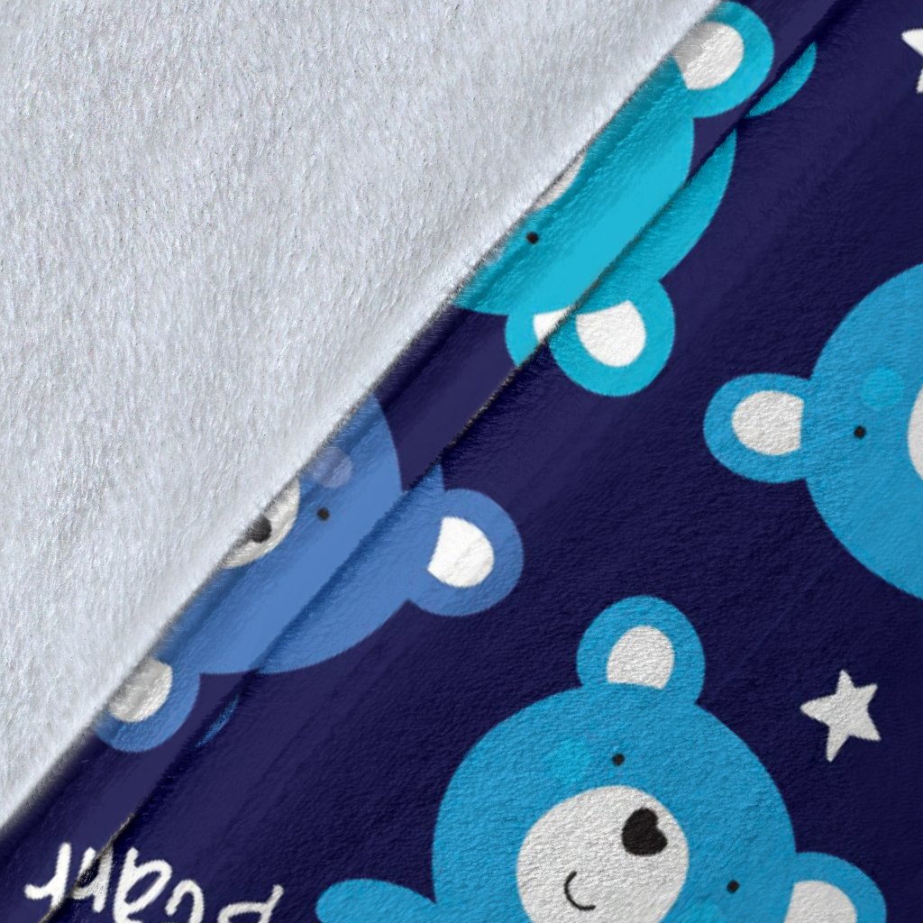 Little Teddy Bear Pattern Print Blanket-grizzshop