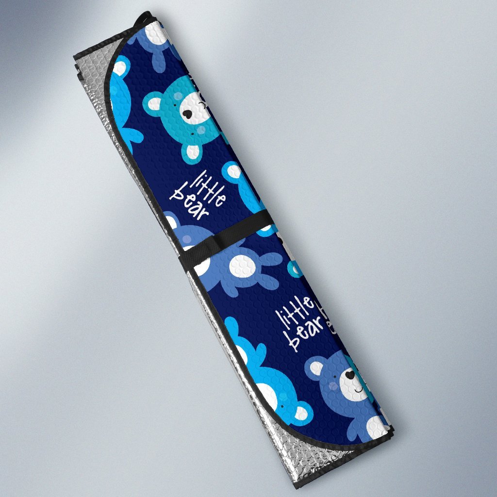 Little Teddy Bear Pattern Print Car Sun Shade-grizzshop