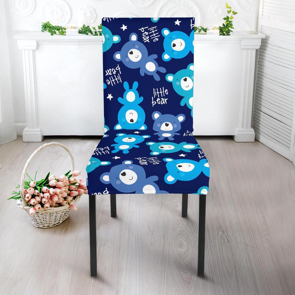 Little Teddy Bear Pattern Print Chair Cover-grizzshop