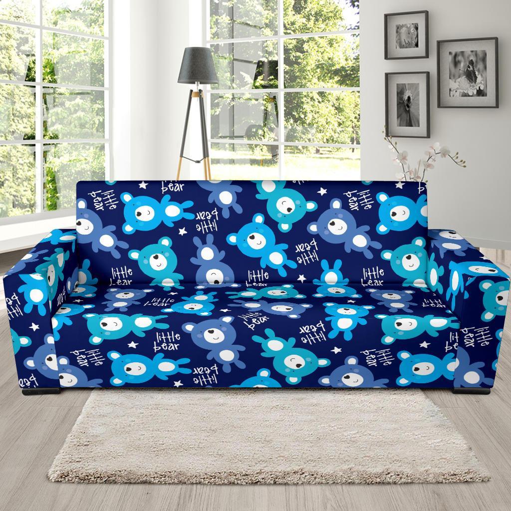 Little Teddy Bear Pattern Print Sofa Covers-grizzshop