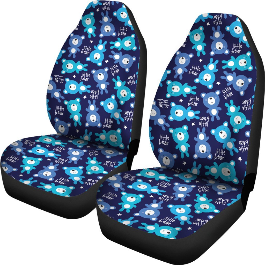Little Teddy Bear Pattern Print Universal Fit Car Seat Cover-grizzshop