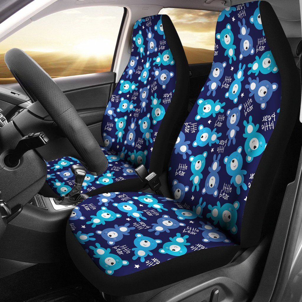 Little Teddy Bear Pattern Print Universal Fit Car Seat Cover-grizzshop