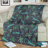 Lizard Leaf Pattern Print Blanket-grizzshop