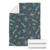 Lizard Leaf Pattern Print Blanket-grizzshop