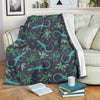 Lizard Leaf Pattern Print Blanket-grizzshop