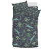 Lizard Leaf Pattern Print Duvet Cover Bedding Set-grizzshop