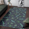 Lizard Leaf Pattern Print Floor Mat-grizzshop