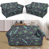 Lizard Leaf Pattern Print Loveseat Cover-grizzshop